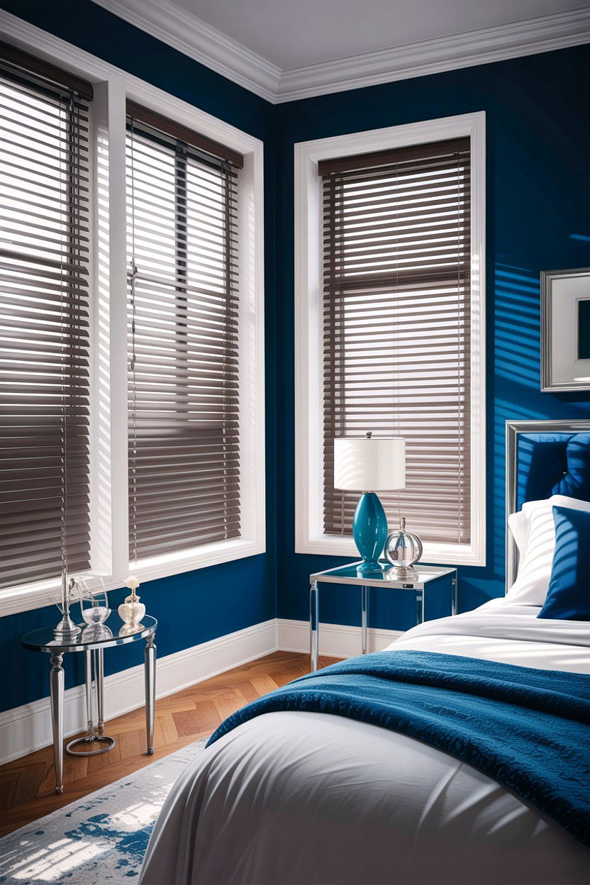 Silver Venetian Blinds - 30 bedroom venetian blinds