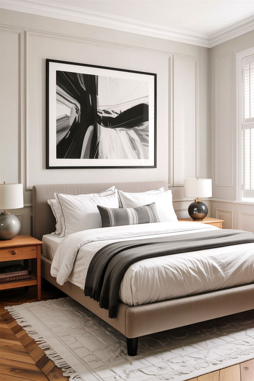 Simple Wall Art Bedroom - 30 Scandinavian minimalist bedroom ideas