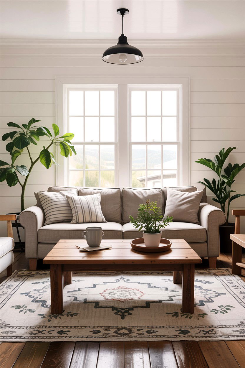 Simple farmhouse living room - 30 farmhouse living room ideas