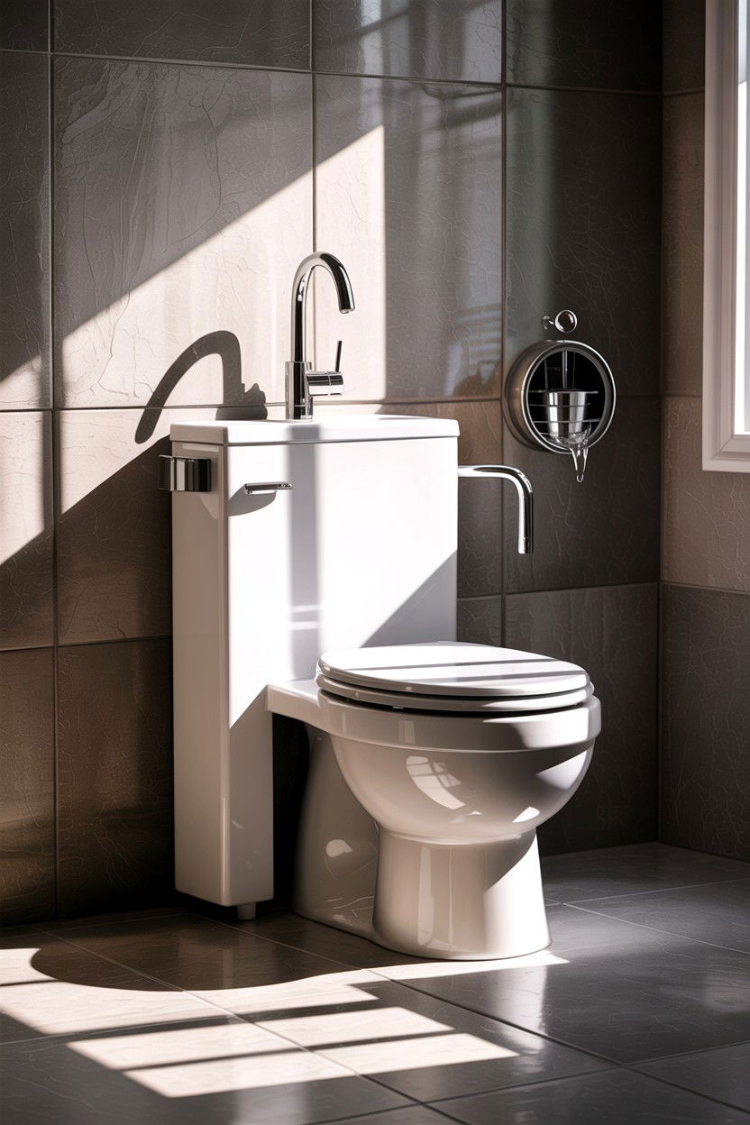 Sink to toilet recycling - 30 greywater bathroom ideas