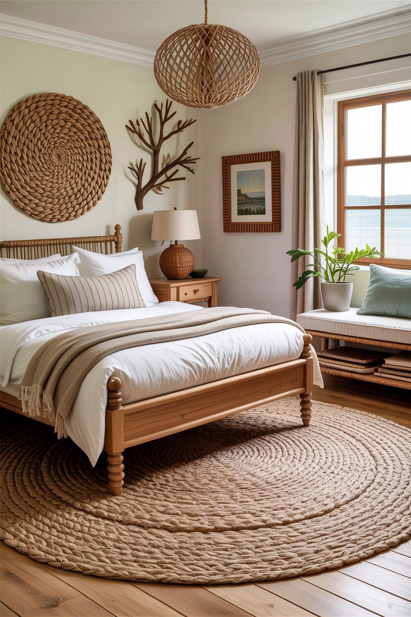 Sisal Area Rug - 30 bedroom flooring ideas