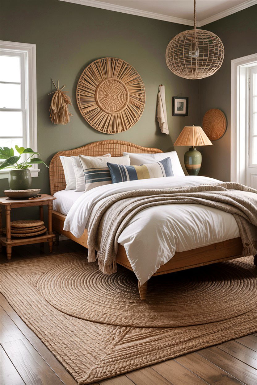 Sisal Area Rug - 30 bedroom floor ideas