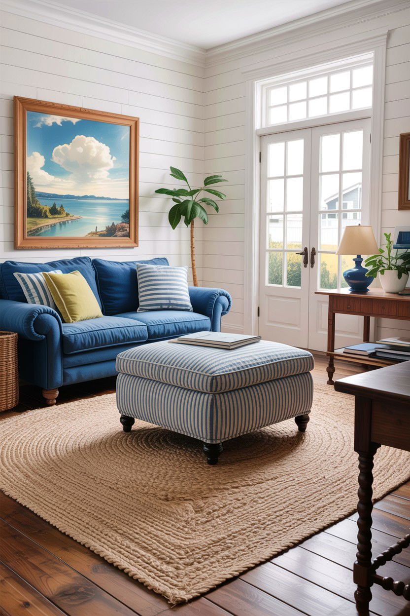 Sisal rug - 30 cape cod living room ideas