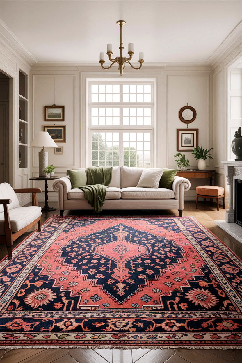 Sisal rugs - 30 grandmillennial living room ideas