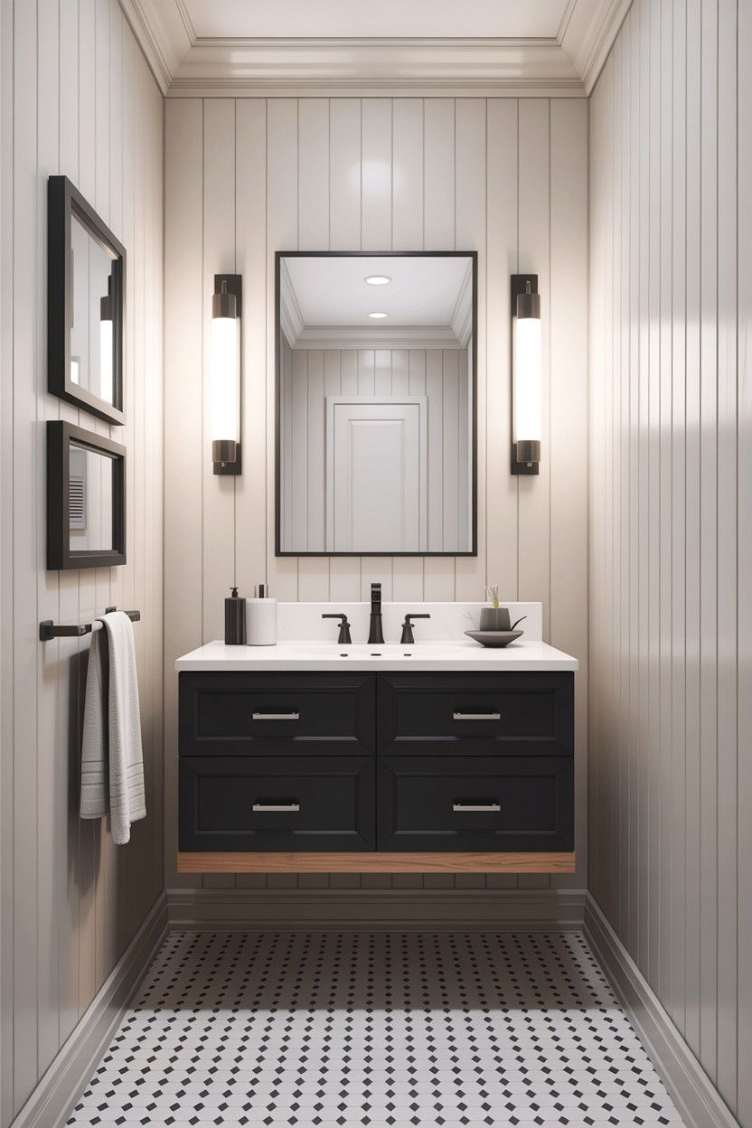 Skinny board and batten bathroom - 30 bathroom board and batten ideas