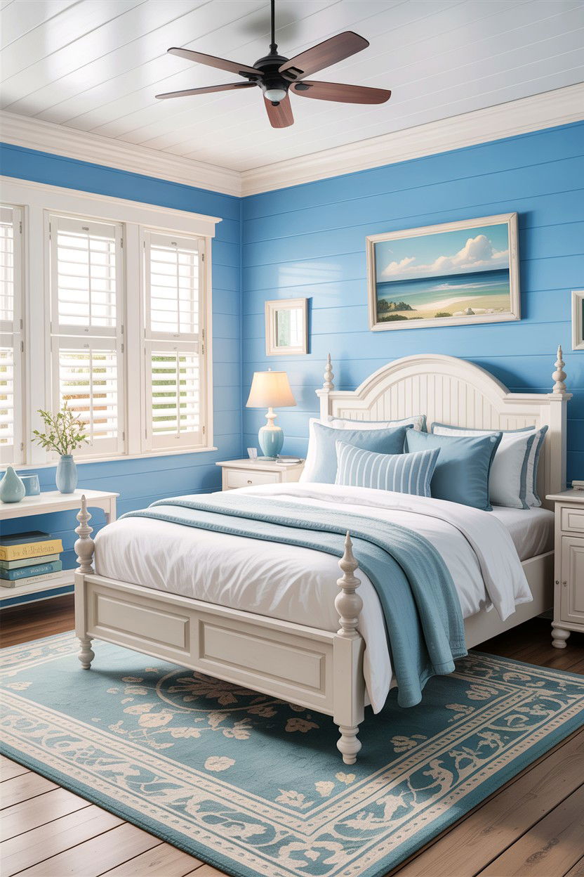 Sky blue bedroom - 30 bedroom paint colors