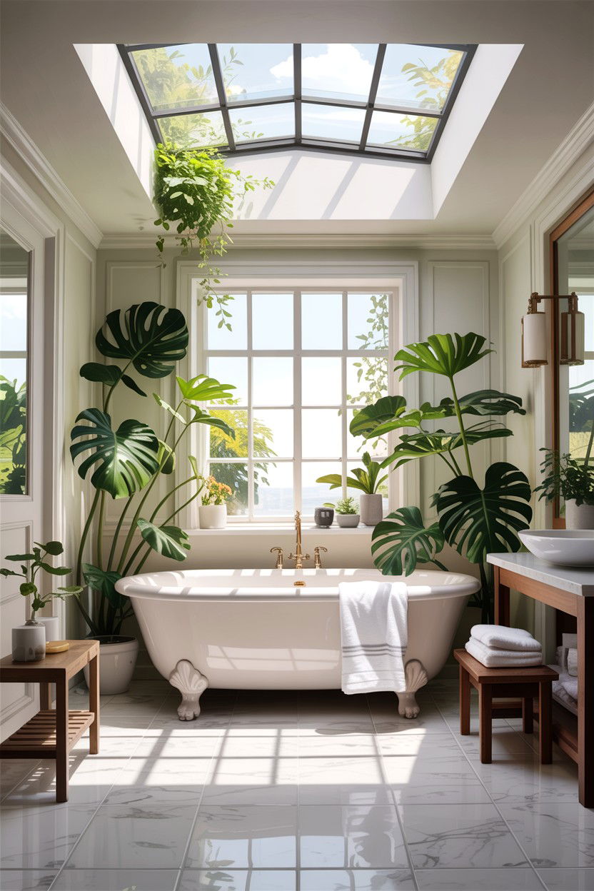 Skylight Bathroom - 30 designer bathroom ideas