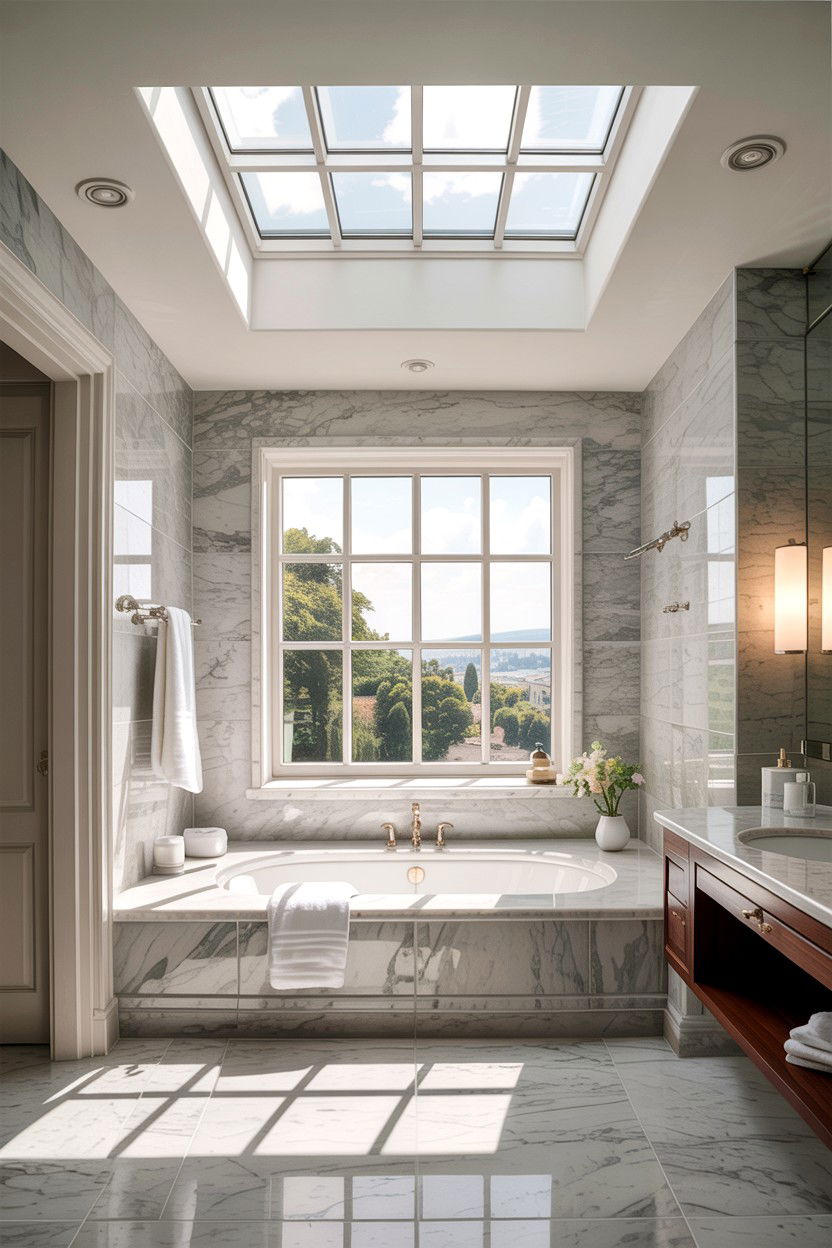 Skylight Bathroom - 30 jaw-dropping bathroom ideas