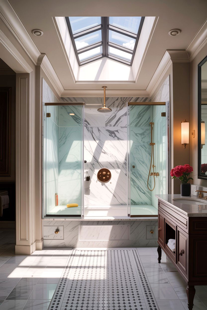 Skylight Bathroom Design - 30 high-end bathroom ideas
