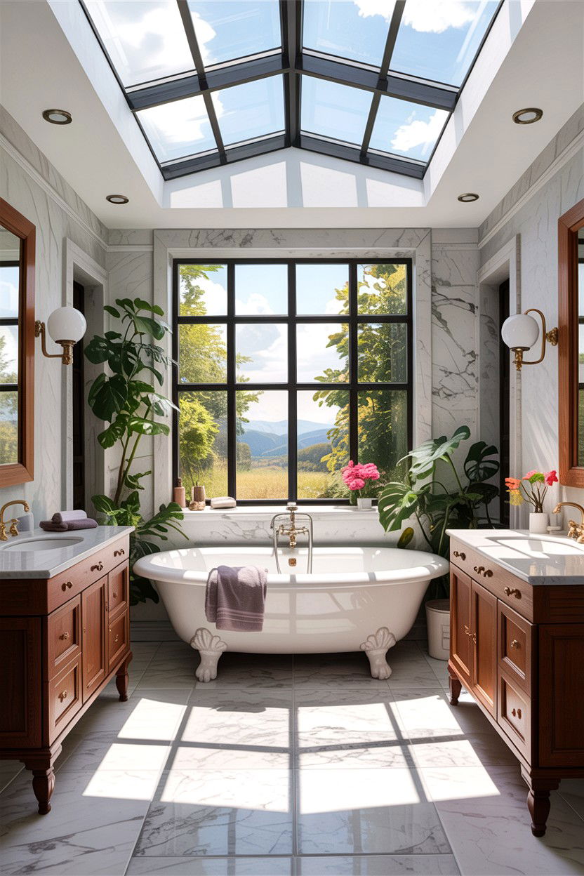 Skylight Bathroom - 30 contractor bathroom ideas