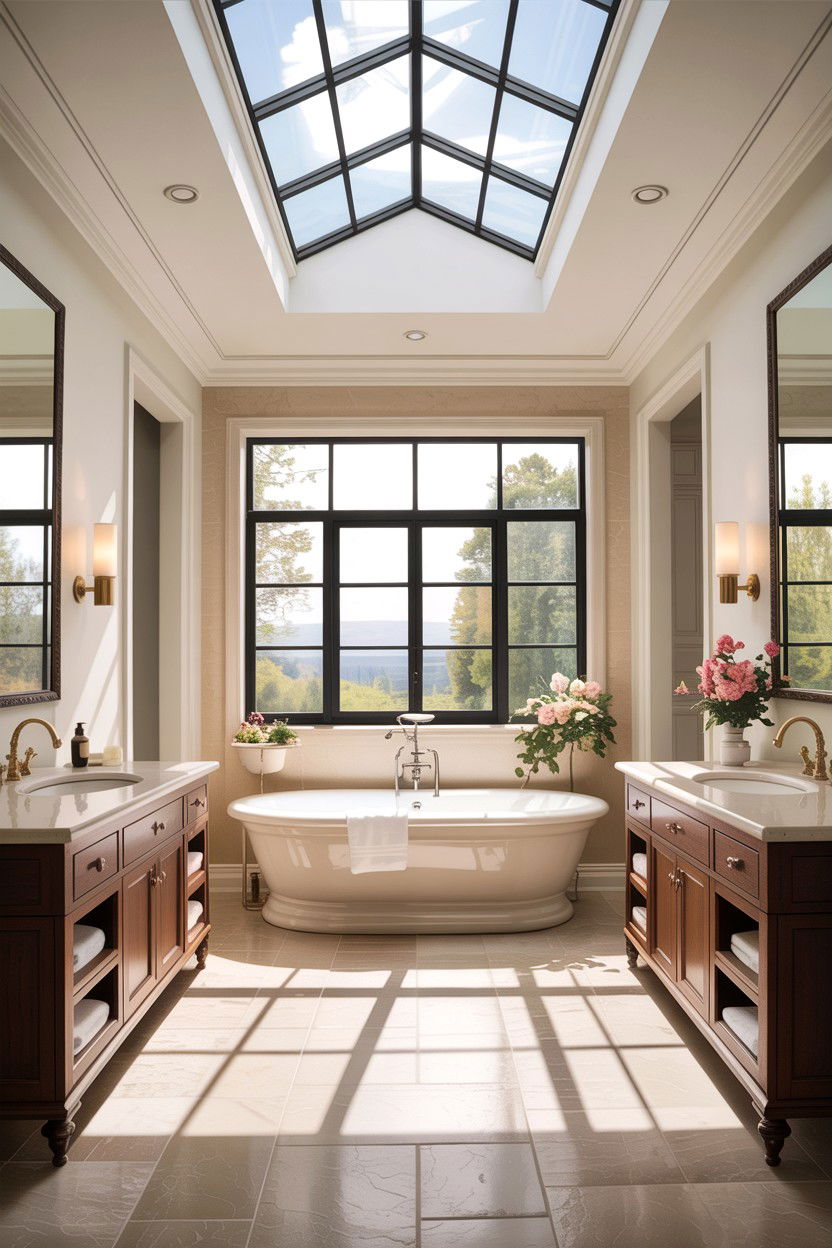 Skylight Master Bathroom - 30 custom bathroom ideas