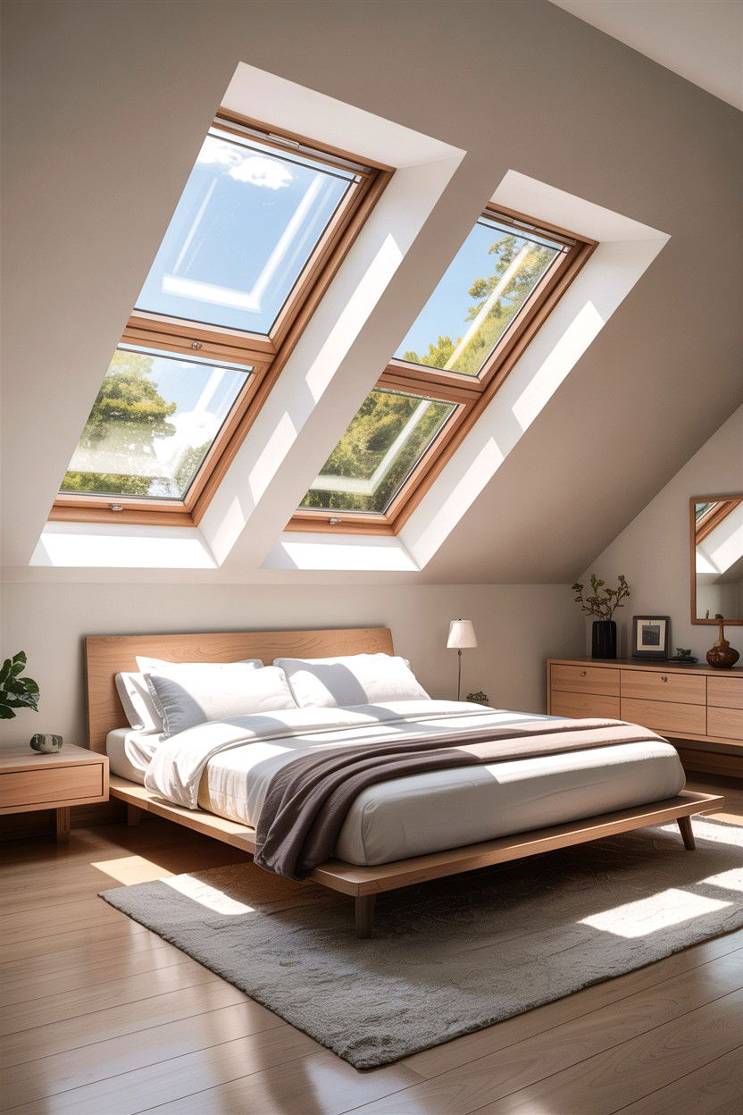 Skylight Vaulted Ceiling Bedroom - 30 bedroom vaulted ceiling ideas