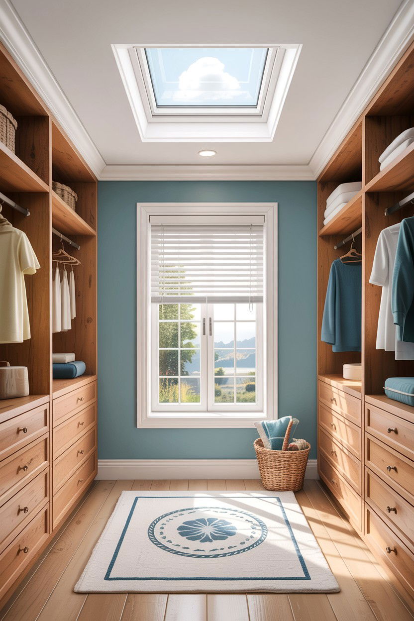 Skylight for natural closet light - 30 bedroom closet lighting ideas