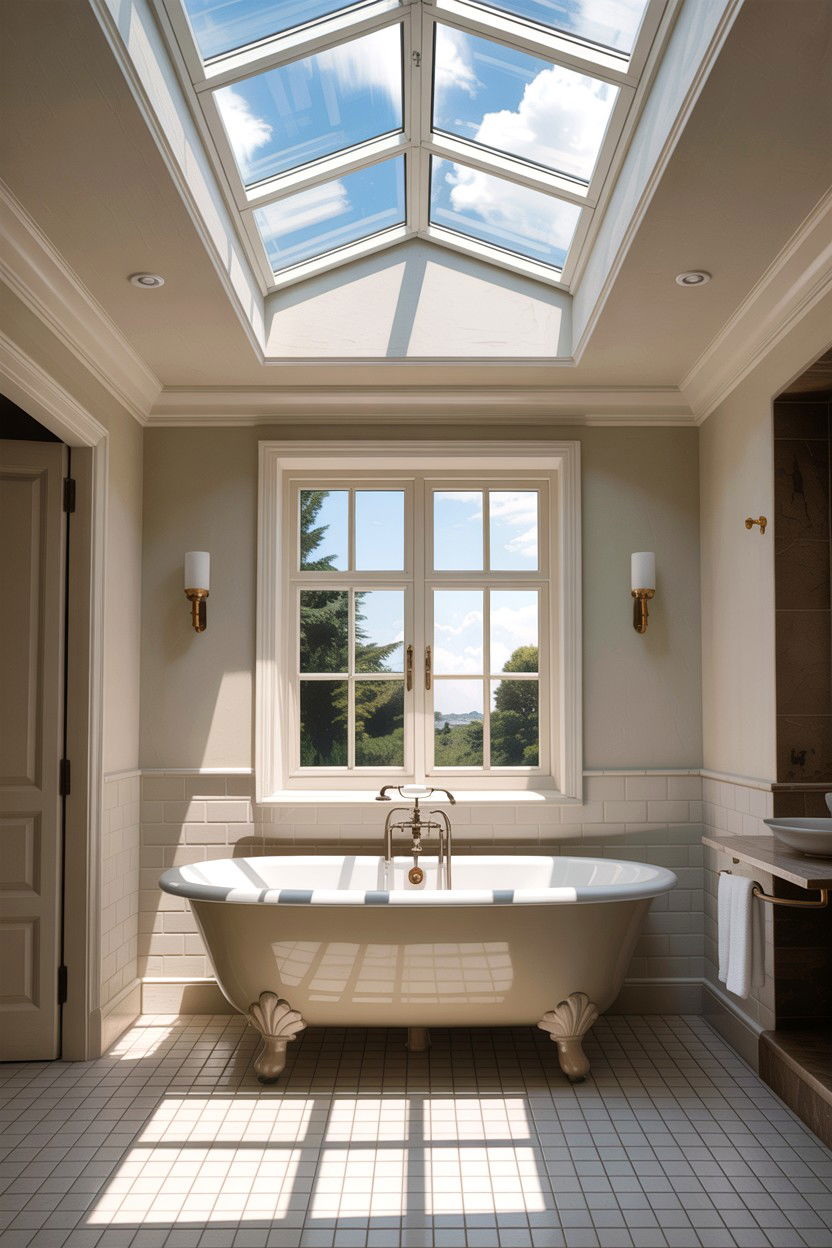 Skylight in bathroom - 30 inspiring bathroom ideas