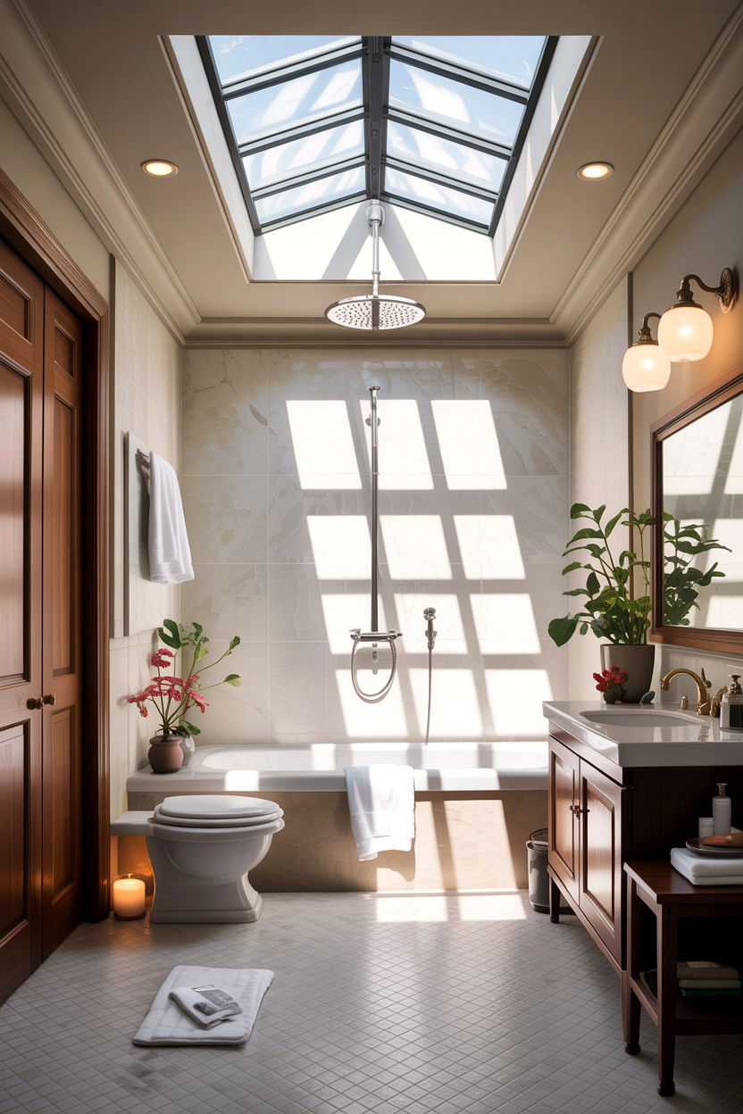 Skylight in bathroom - 30 bathroom design ideas