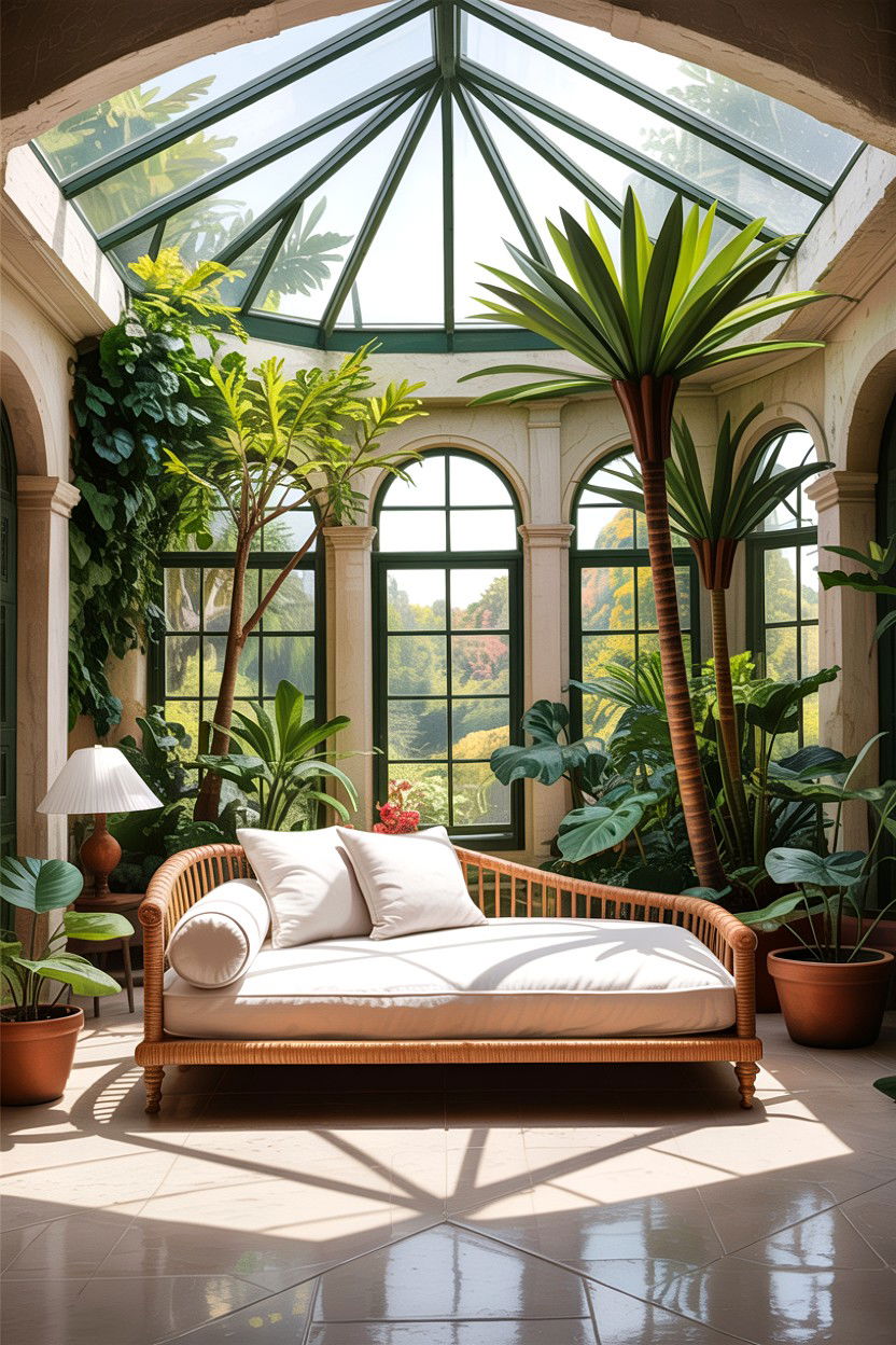 Skylight living room plants - 30 jungle living room ideas
