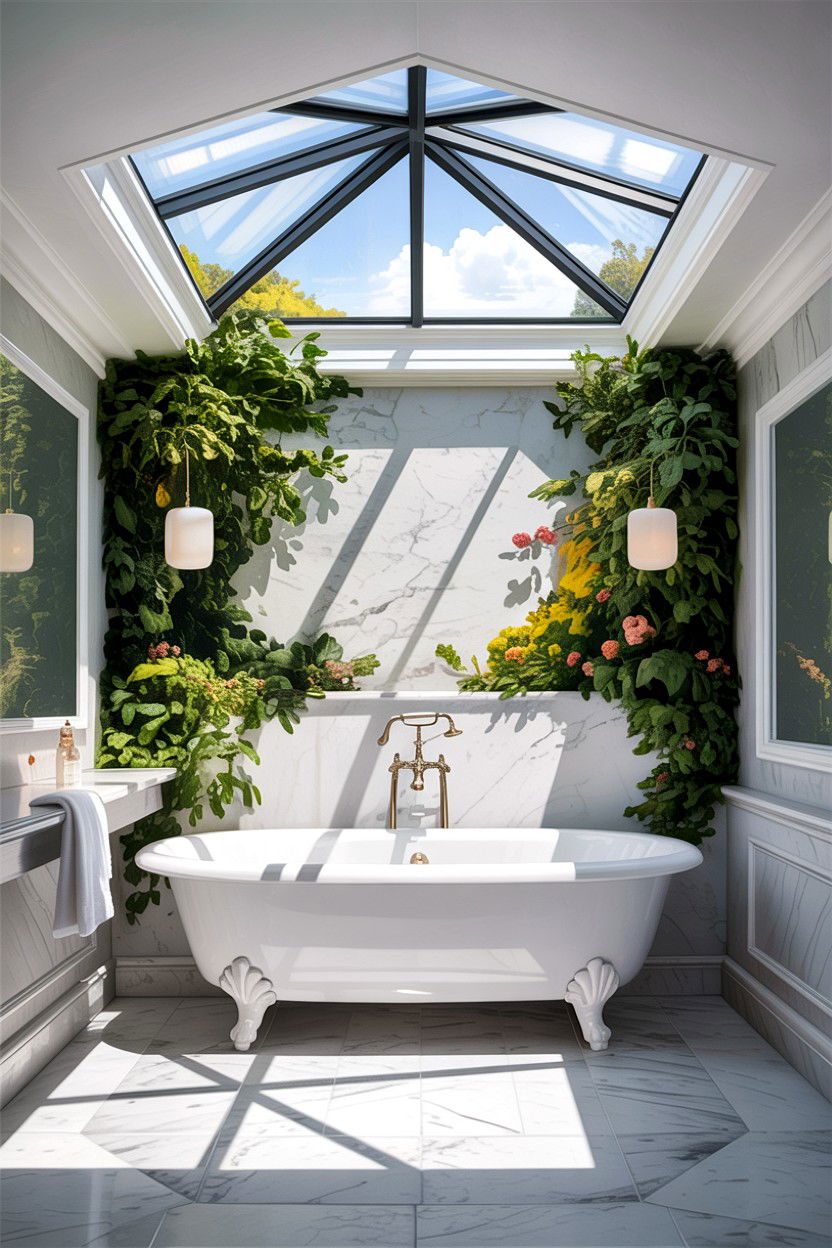 Skylight - 30 bathroom architectural detail ideas