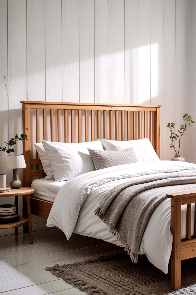 Slat Headboard - 30 bedroom headboard ideas