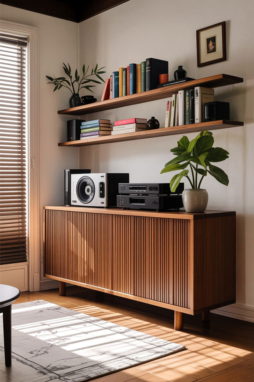 Slatted Door Credenza - 30 living room credenza ideas