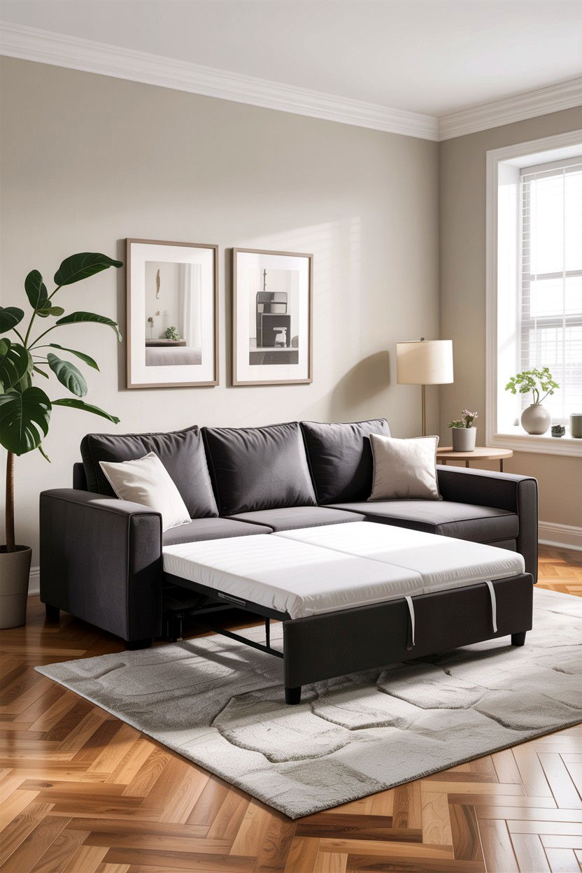 Sleeper Sectional - 30 living room couch ideas