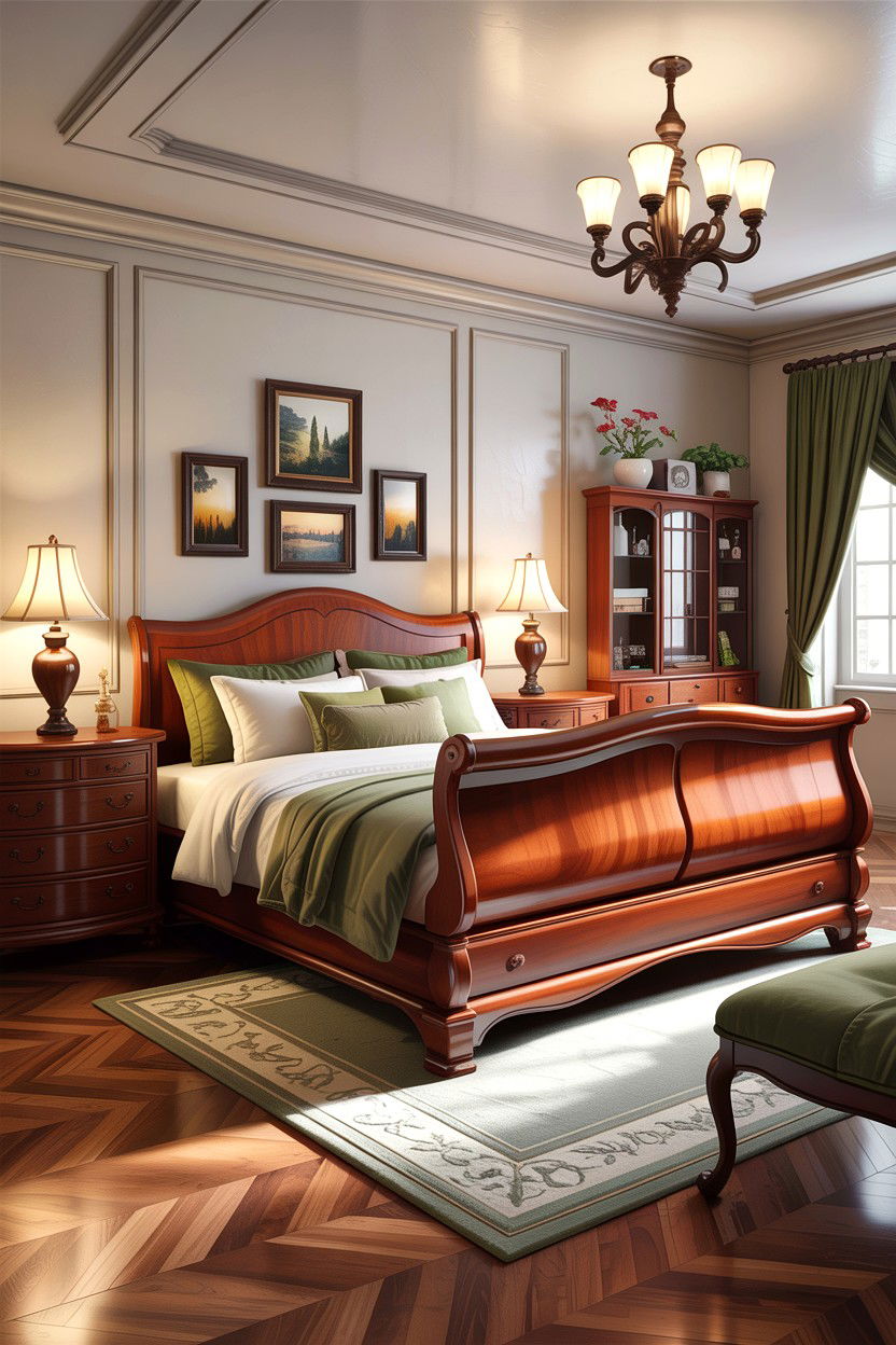 Sleigh Bed Master Suite - 30 bedroom furniture ideas