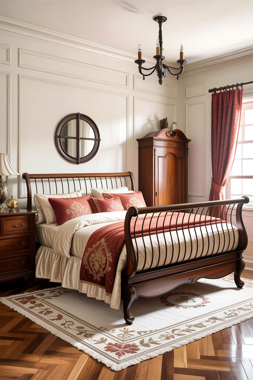 Sleigh iron bed - 30 bedroom iron beds