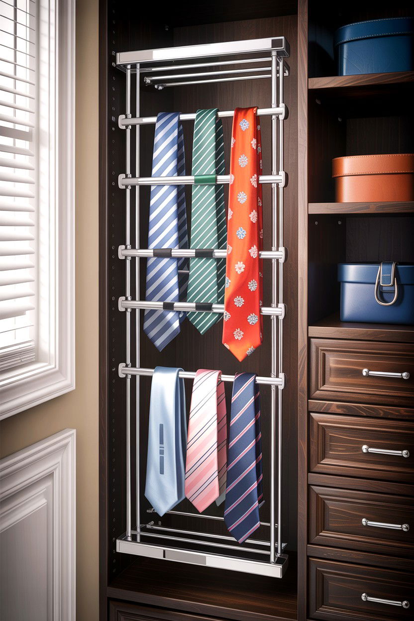 30 Clever Bedroom Tie Storage Ideas to Organize Closets
