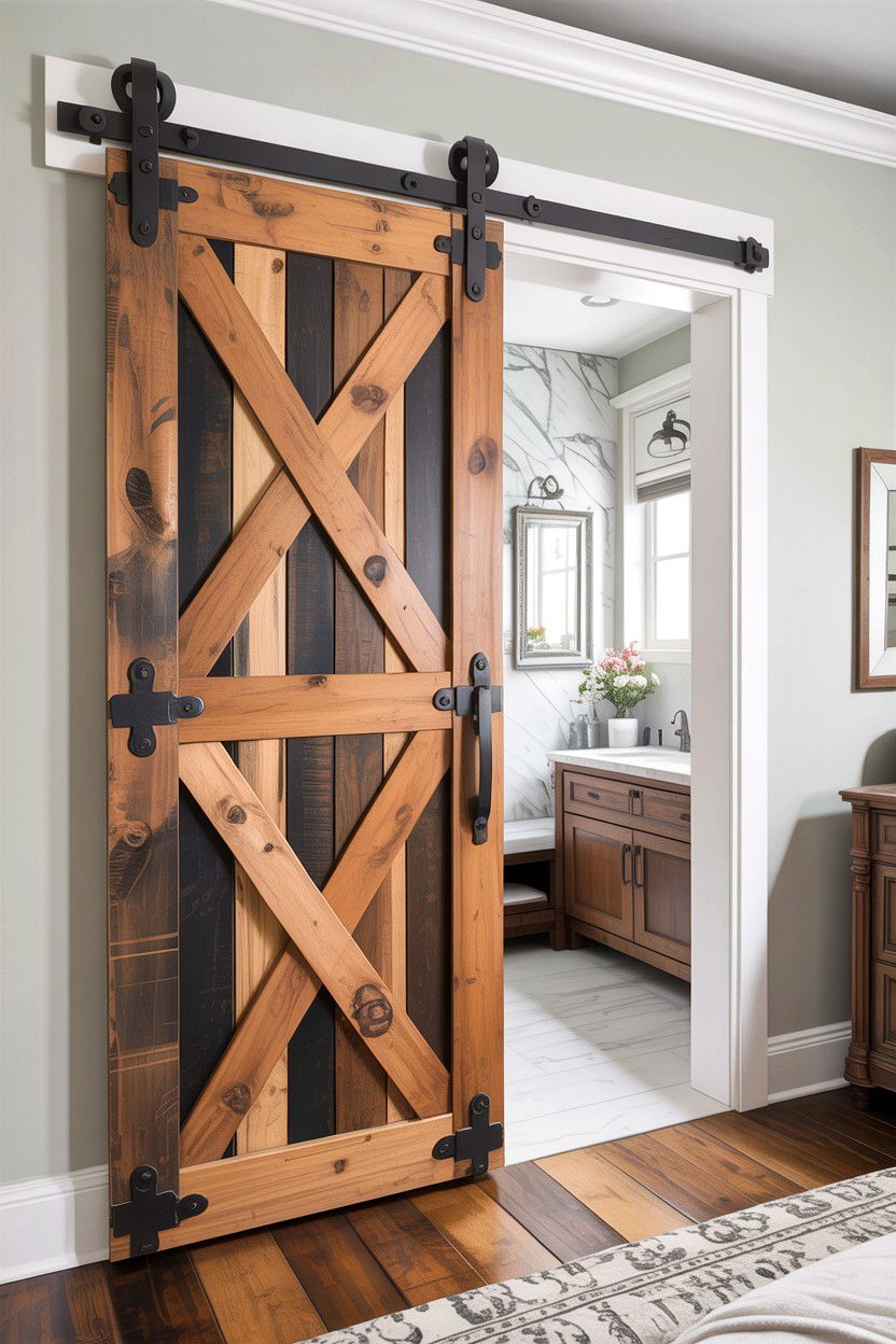 Sliding Barn Door - 30 fixer upper bedroom ideas