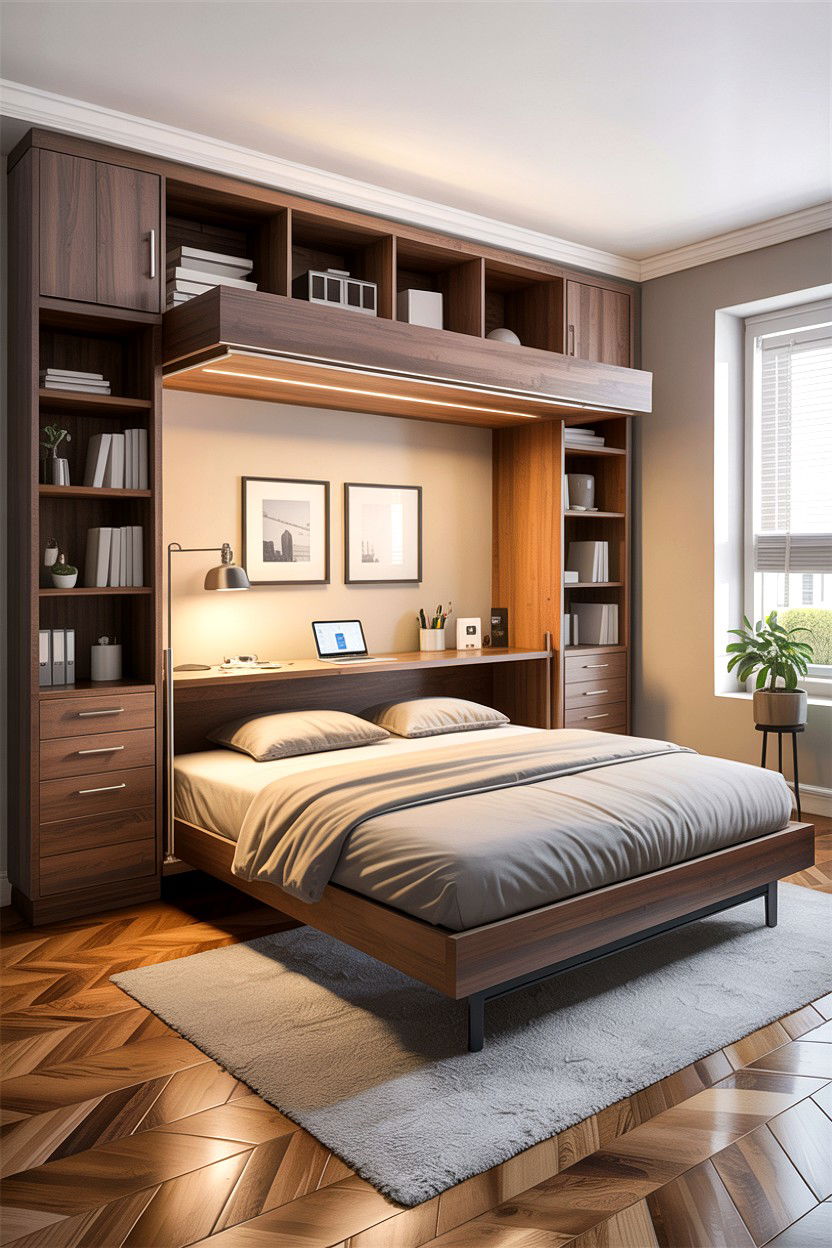 Sliding Bed Under Platform - 30 bedroom convertible furniture ideas