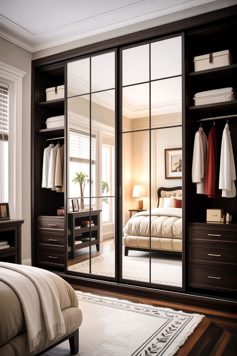 Sliding Door Closet - 30 bedroom compact furniture ideas