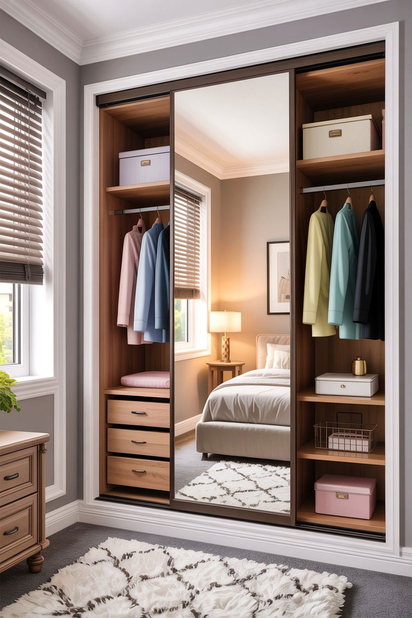 Sliding Door Closet Shelving - 30 bedroom closet shelving ideas