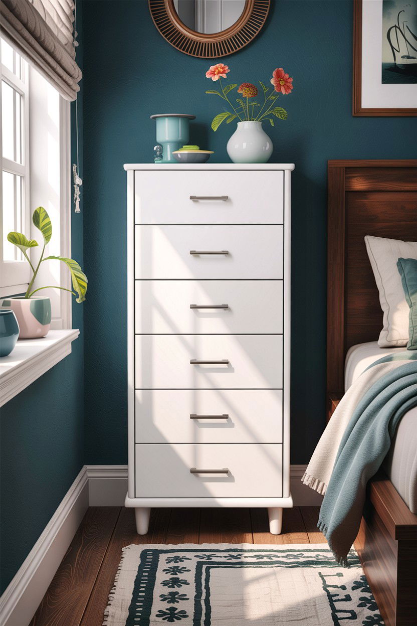 Slim Profile Dresser - 30 bedroom space saving ideas