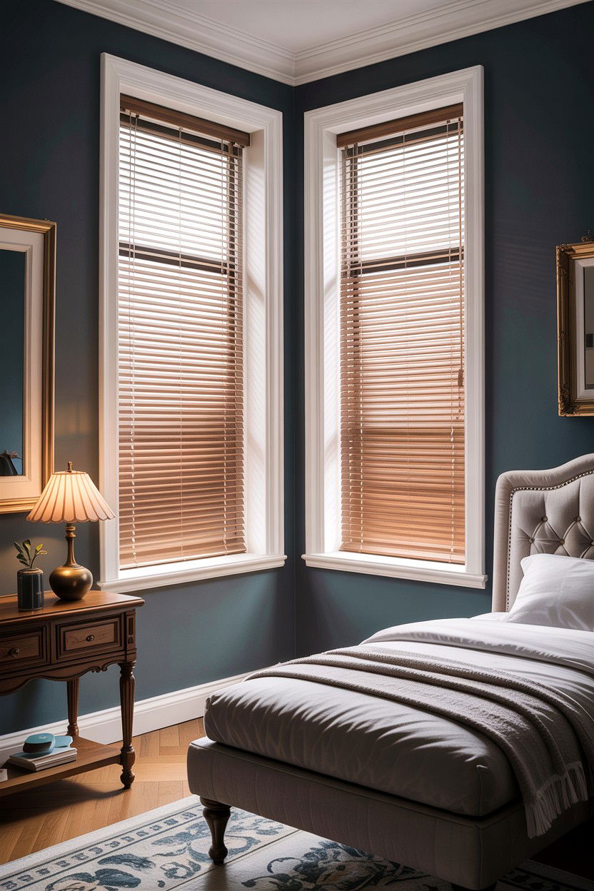 Slim Slat Venetian Blinds - 30 bedroom venetian blinds