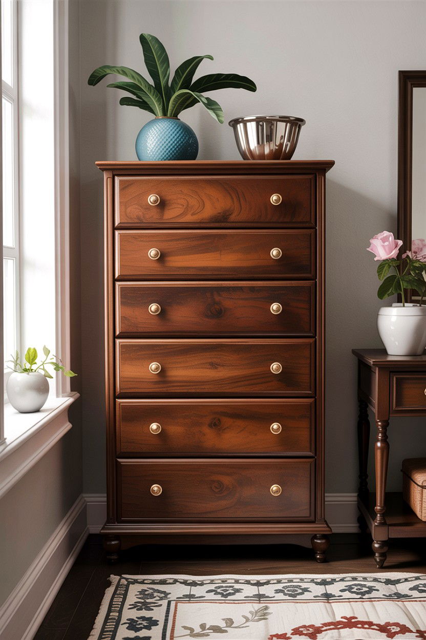 Slim Tall Dresser - 30 bedroom compact furniture ideas