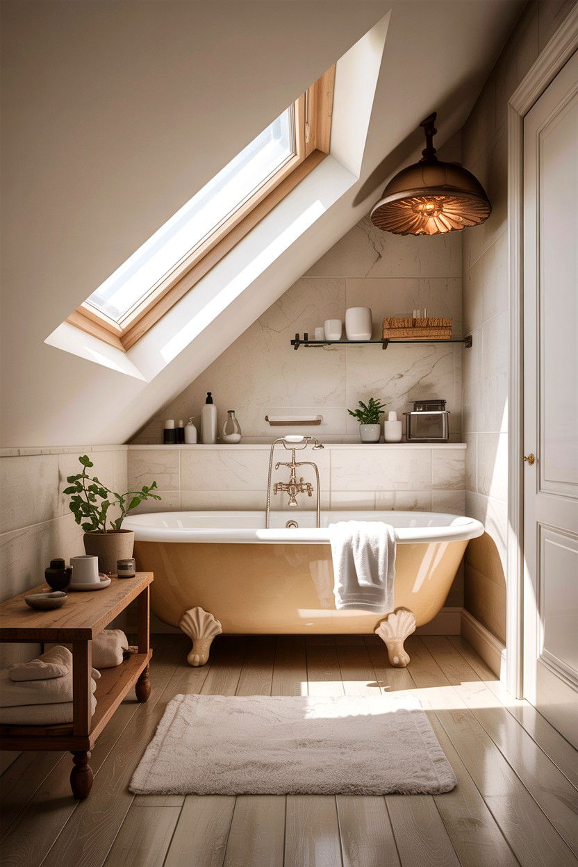 Sloped Bathroom Ceiling - 30 bathroom ceiling statement ideas