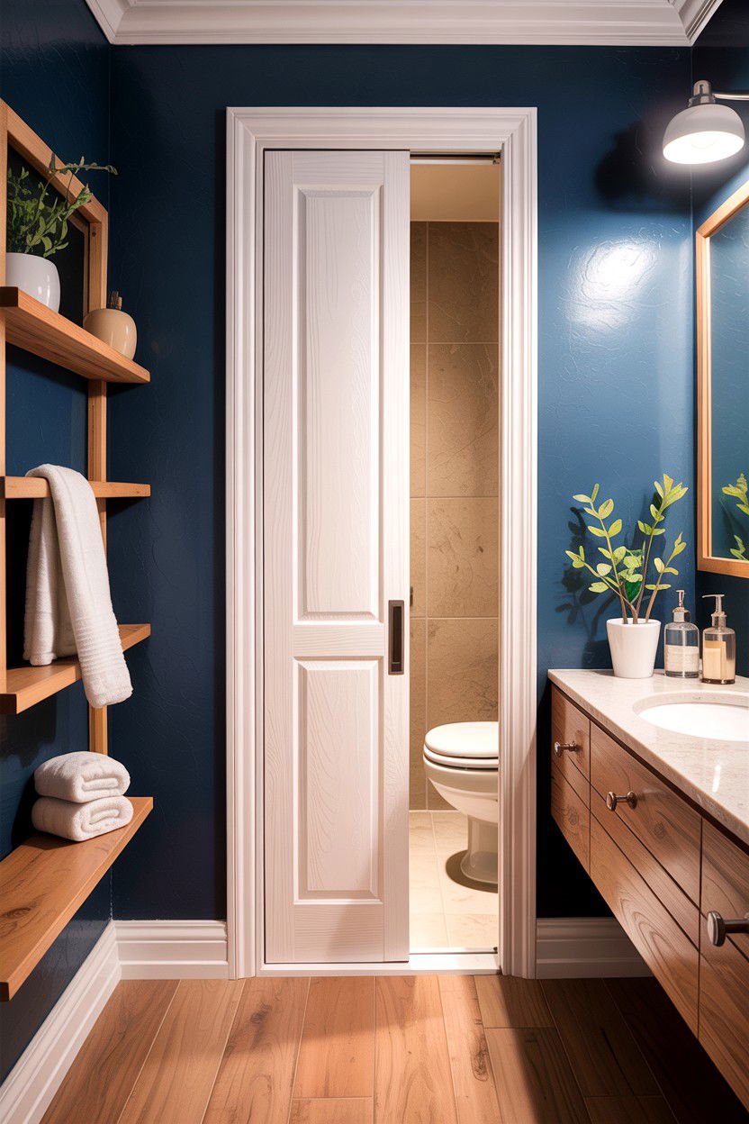 Small Bathroom Pocket Door - 30 galley bathroom ideas