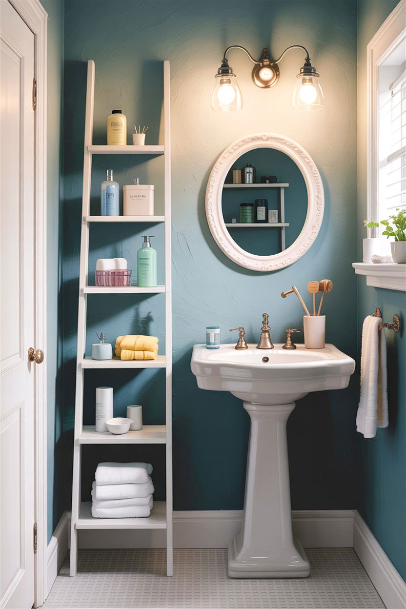 Small Bathroom Vertical Storage - 30 galley bathroom ideas