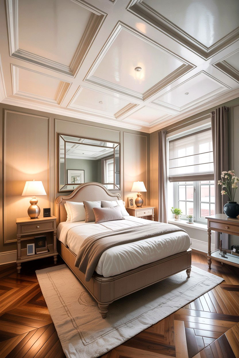 Small Bedroom Coffered Ceiling - 30 bedroom coffered ceiling designs