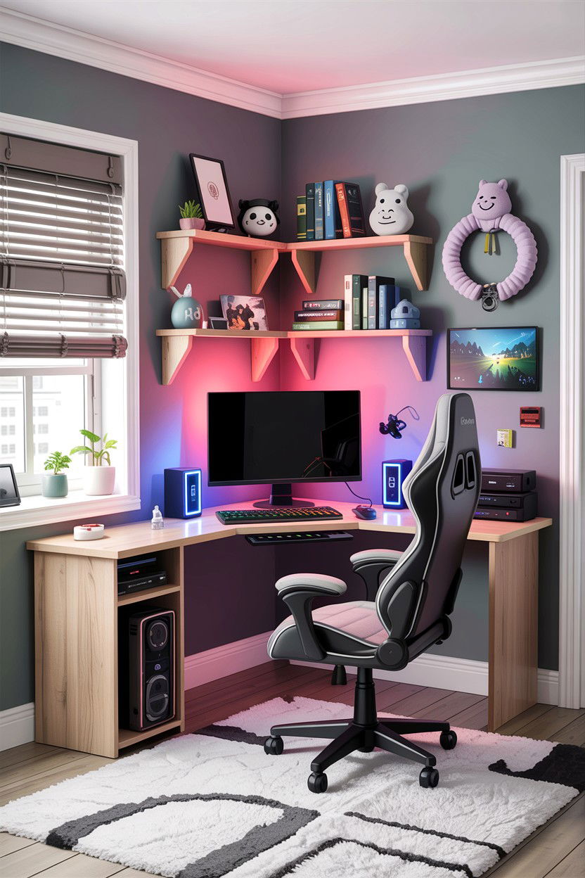 Small Bedroom Gaming Corner - 30 gamer setup bedroom ideas