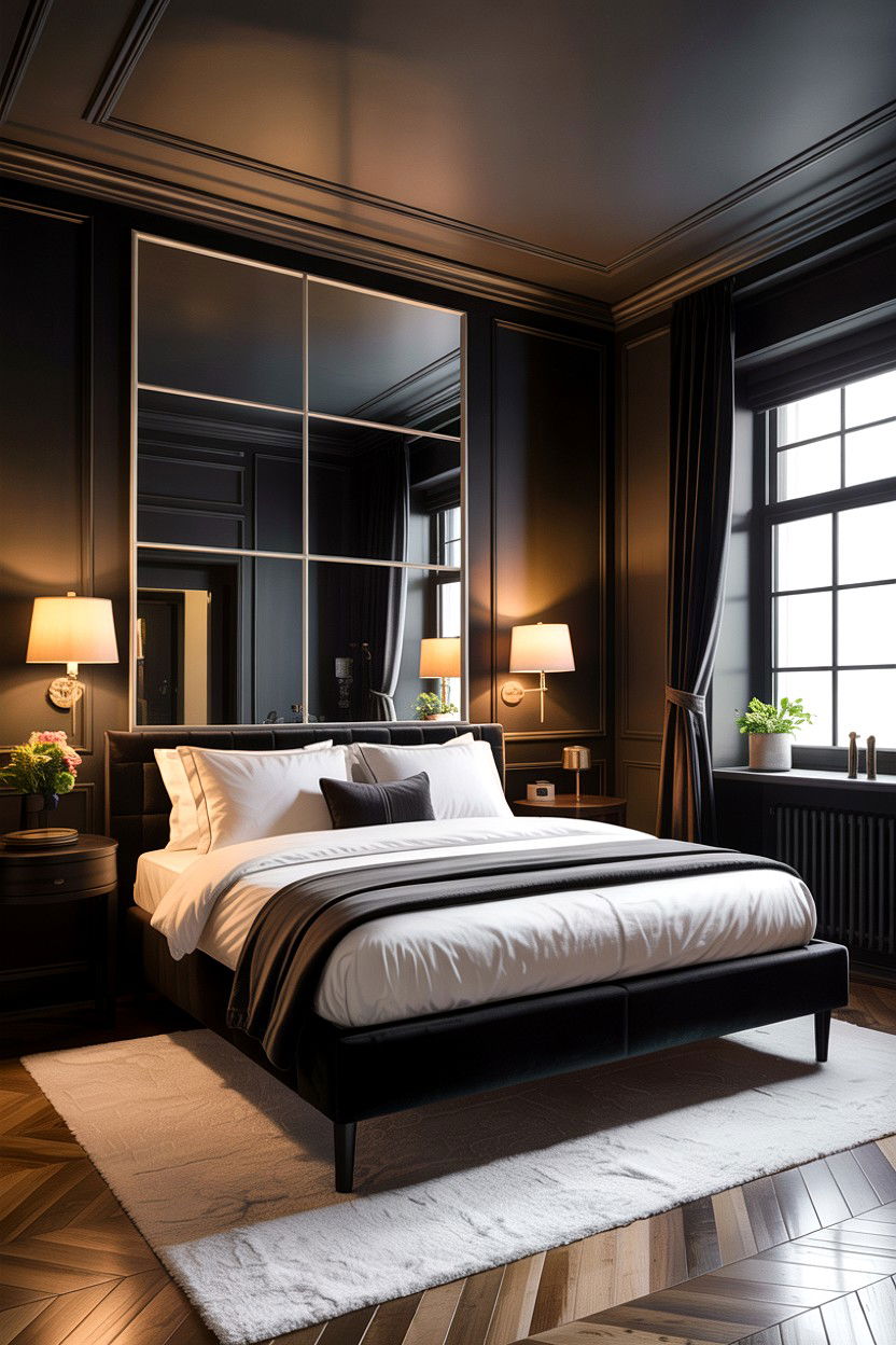 Small Black Bedroom - 30 all black bedroom ideas