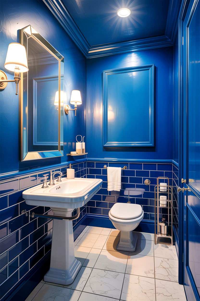 Small Cobalt Blue Bathroom - 30 cobalt blue bathroom ideas