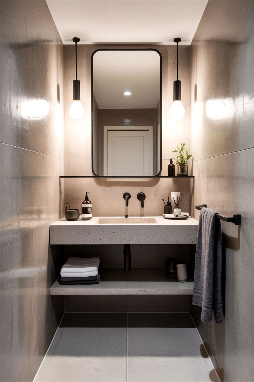 Small Concrete Bathroom - 30 concrete bathroom ideas