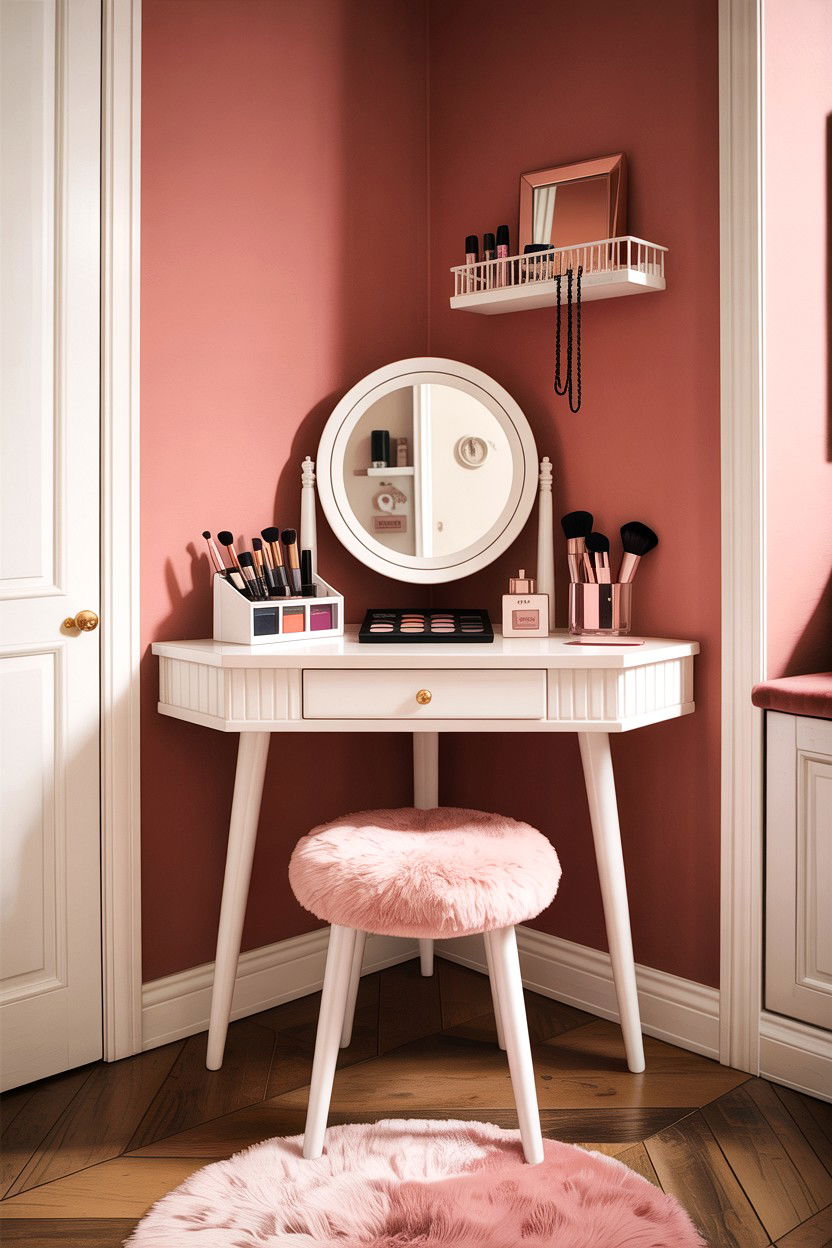 Small Corner Makeup Vanity - 30 bedroom corner vanity ideas