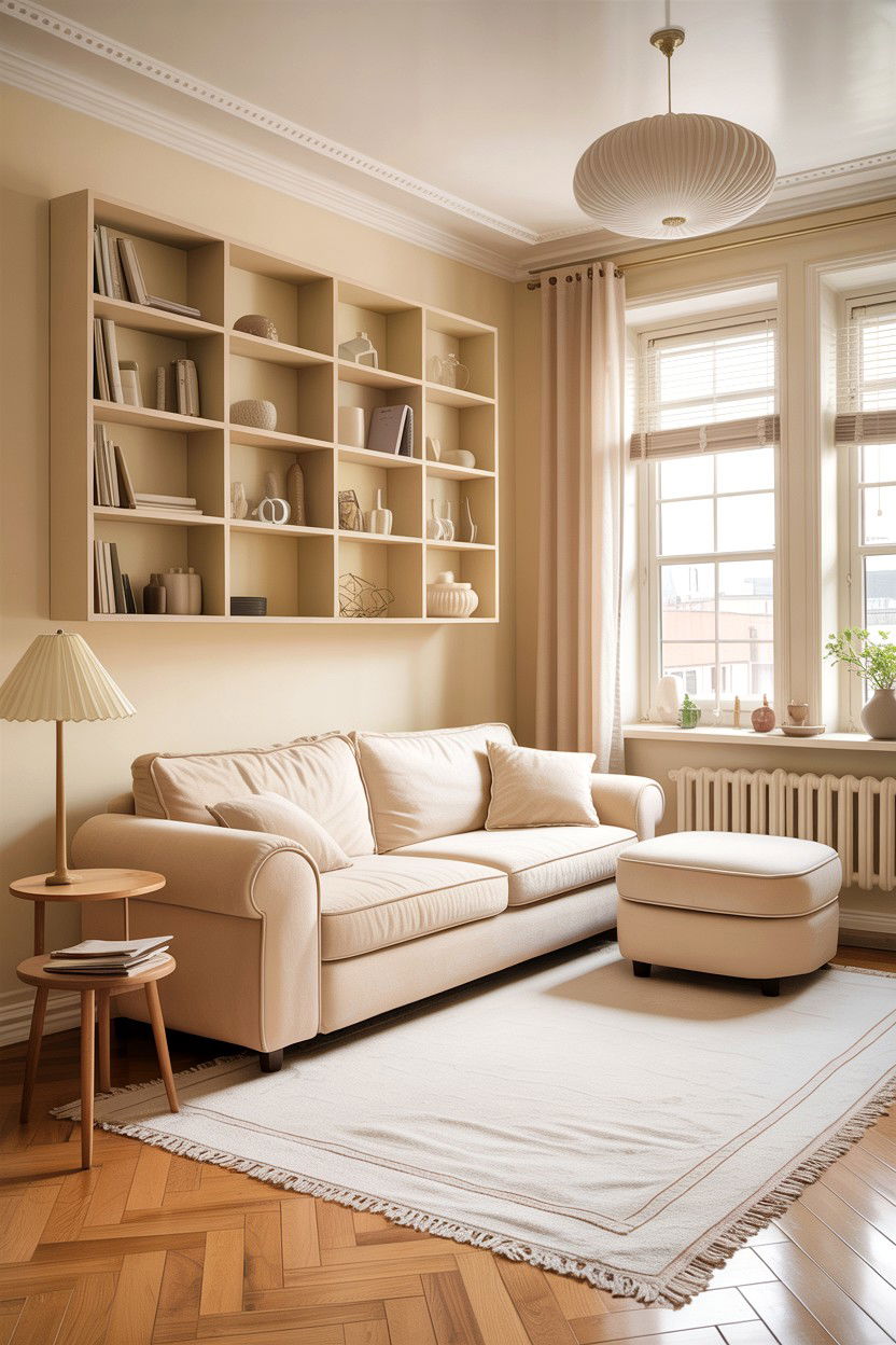 Small Cream Living Room - 30 scandinavian cream living room ideas