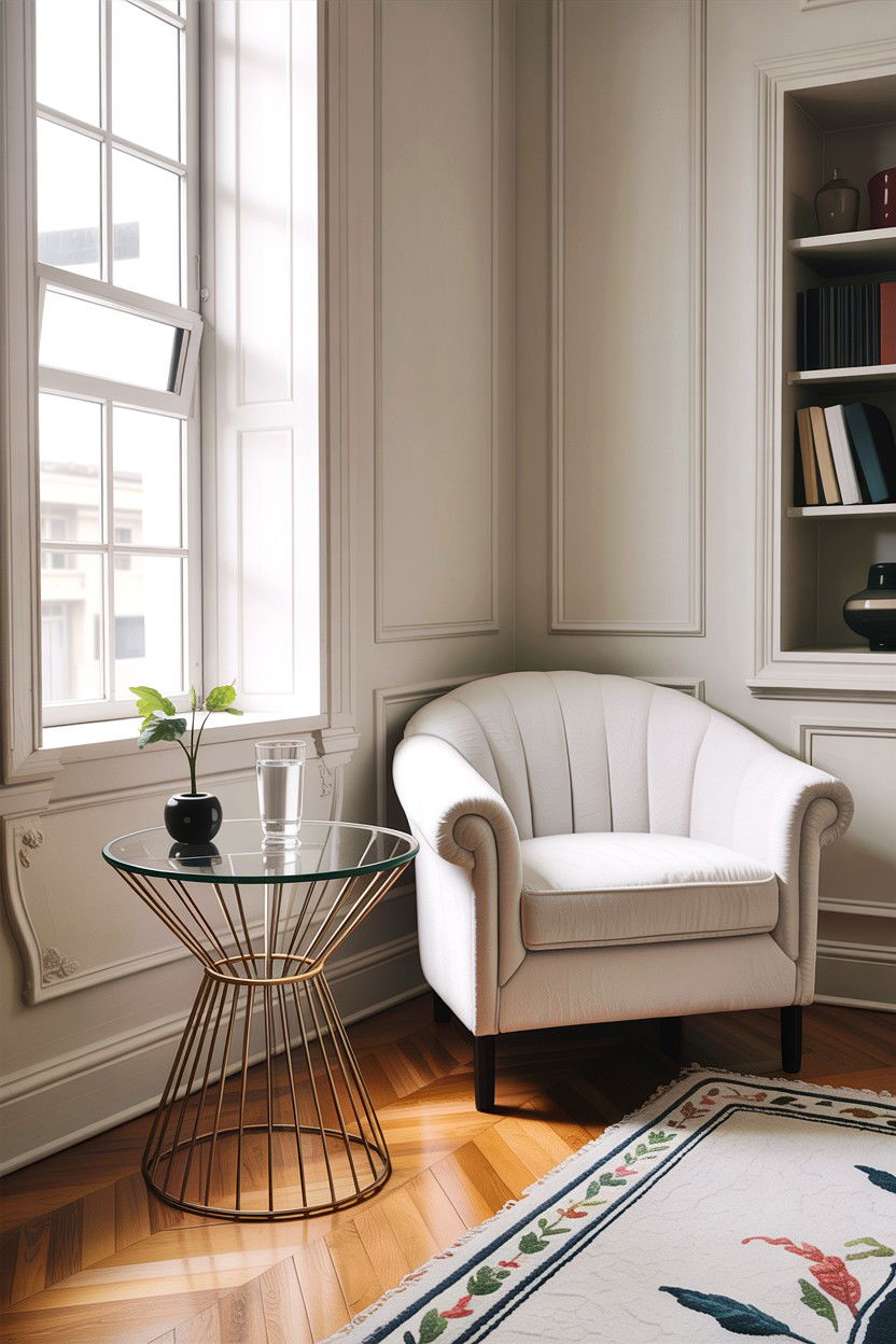 Small Glass Accent Table - 30 living room glass furniture ideas