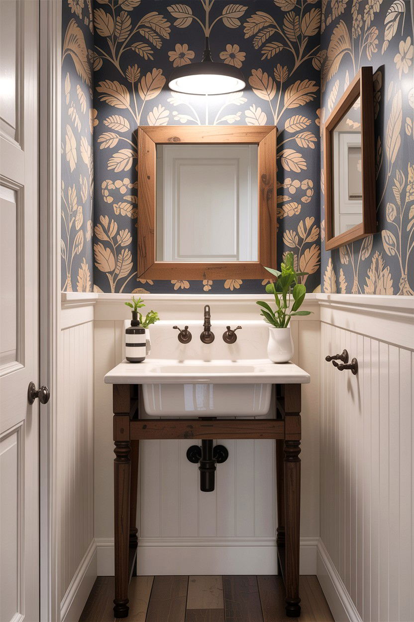 Small Powder Room Farmhouse Sink - 30 farmhouse sink bathroom ideas