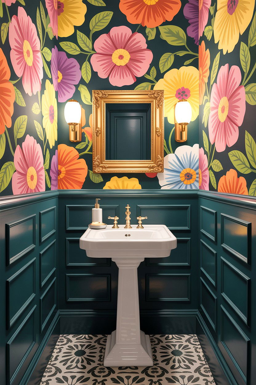 Small Powder Room Wallpaper - 30 guest bath decor ideas
