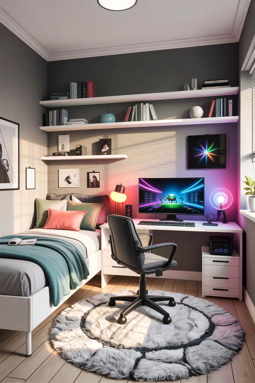 Small Room Gaming Setup - 30 gaming bedroom ideas