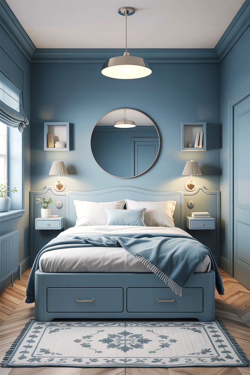 Small Scandinavian Blue Bedroom - 30 scandinavian blue bedroom ideas