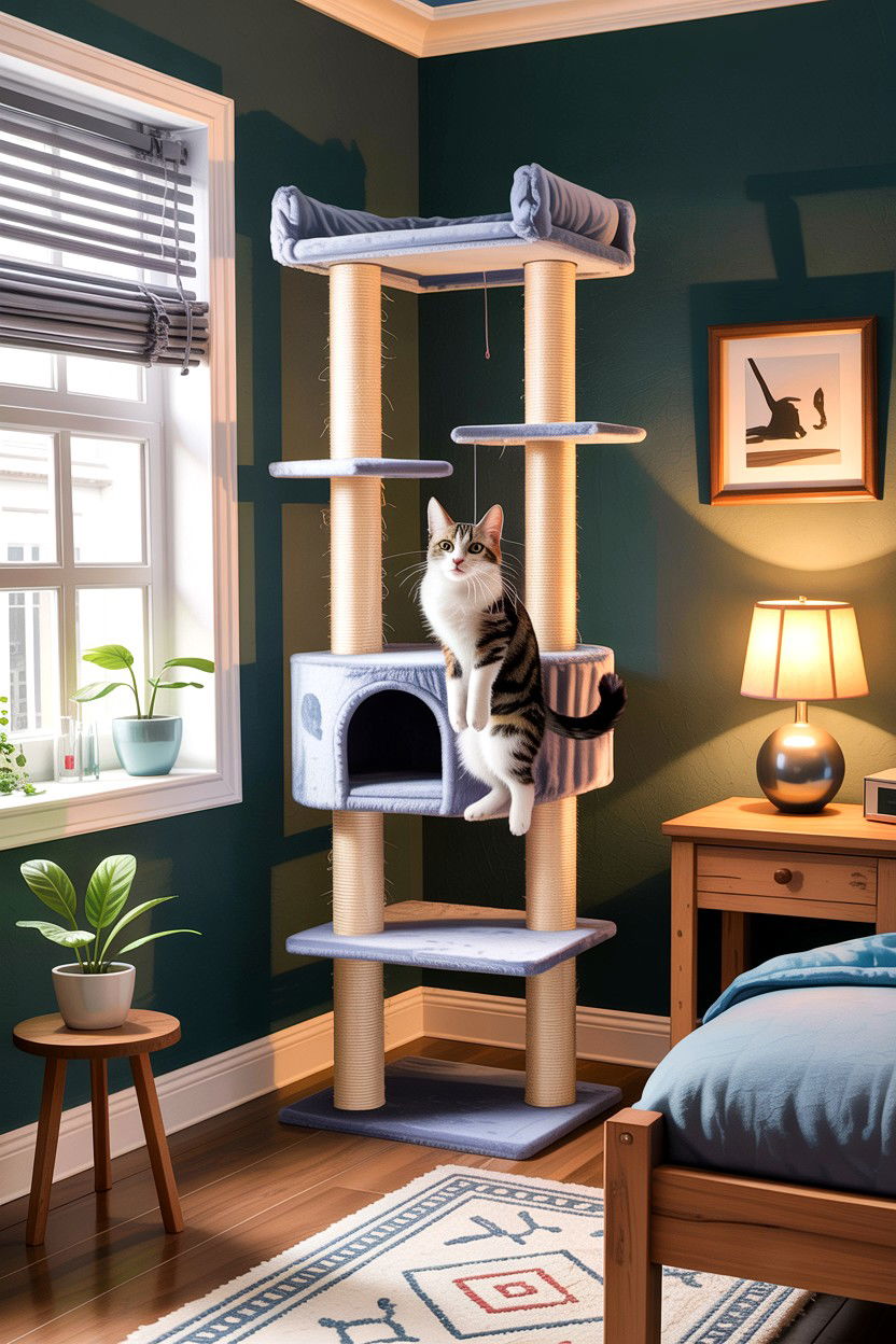 Small Space Cat Tree - 30 cat tree bedroom ideas